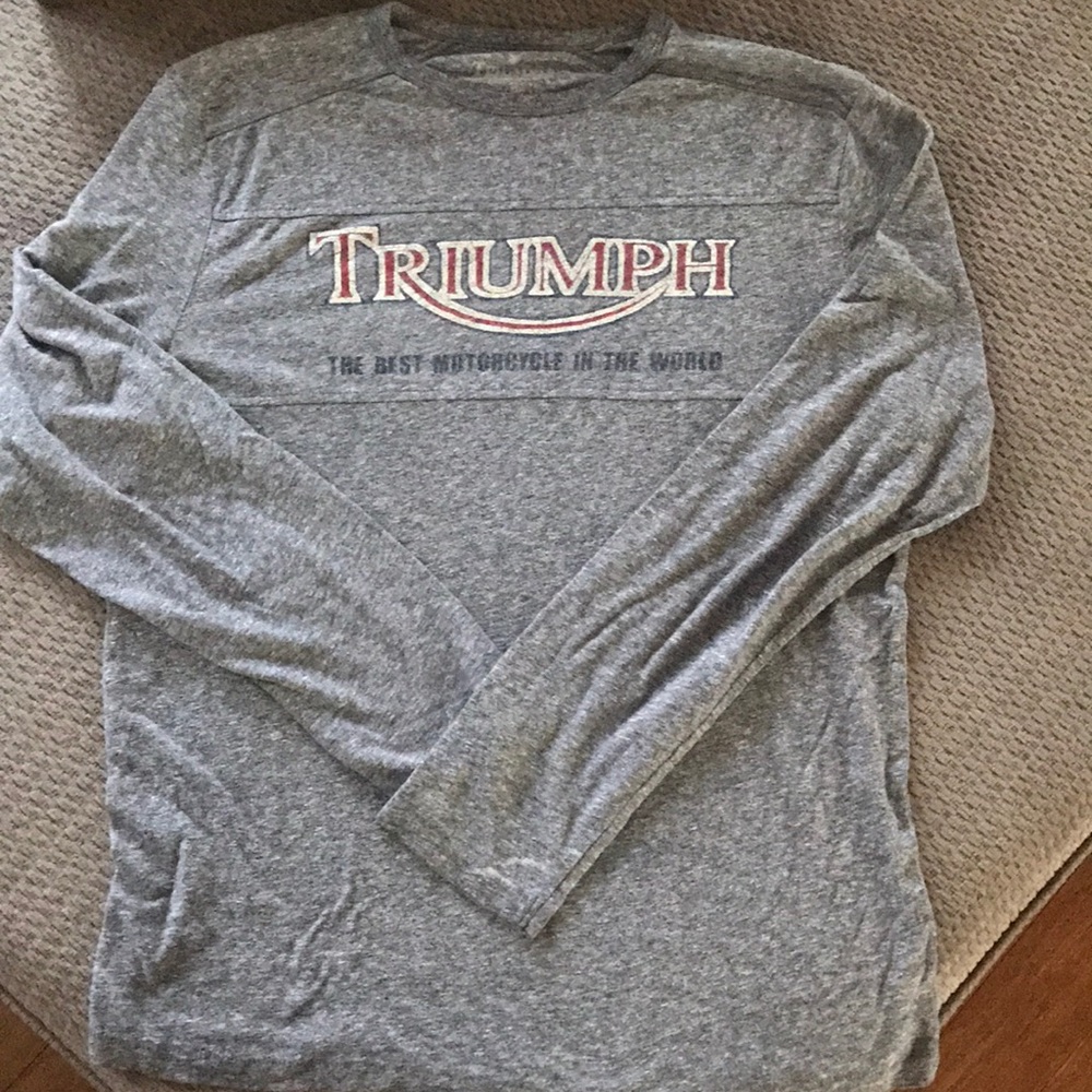 Lucky brand vintage Triumph motorcycle long sleeve shirt